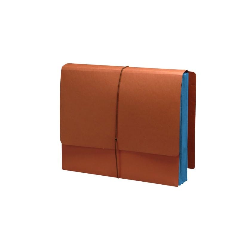 Full END TAB Expansion Wallets, Cerulean Blue Tyvek Gussets, Letter Size, 1-3/4" Expansion (Carton of 100) - Image 2