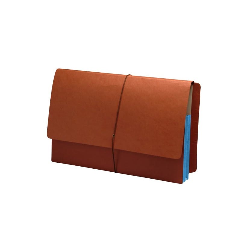 Full END TAB Expansion Wallets, Cerulean Blue Tyvek Gussets, Legal Size, 1-3/4" Expansion (Carton of 100)