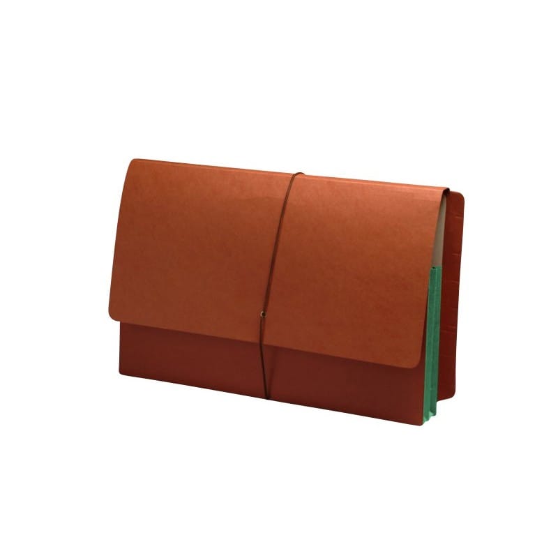 Full END TAB Expansion Wallets, Spring Green Tyvek Gussets, Legal Size, 5-1/4" Expansion (Carton of 100) - Image 2