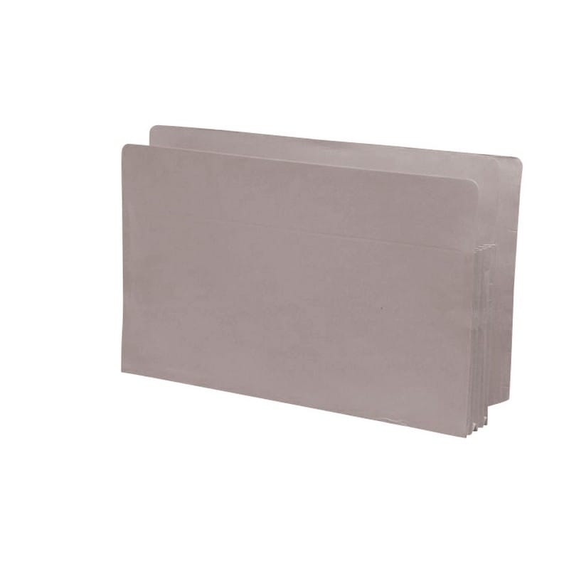Gray Full END TAB Expansion Pockets, Tyvek Gussets, Legal Size, 1-3/4" Expansion (Carton of 100) - Image 2
