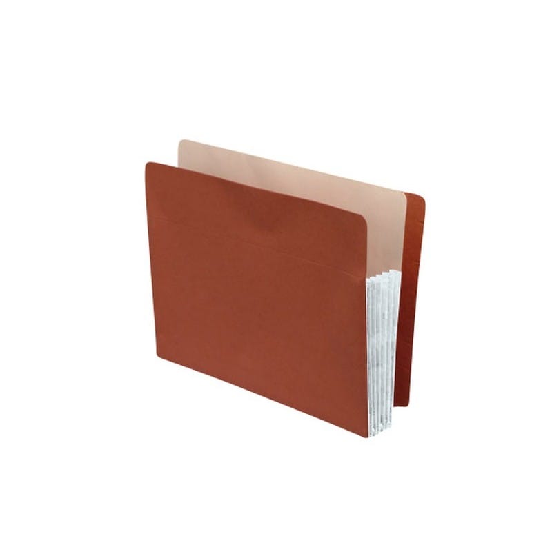 Economy Full END TAB Expansion Pockets, Frosty White Tyvek Gussets, Letter Size, 3-1/2" Expansion (Carton of 100)