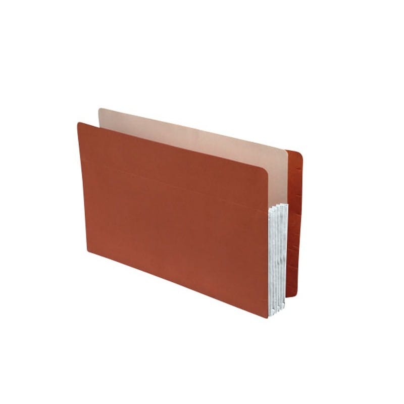 Economy Full END TAB Expansion Pockets, Frosty White Tyvek Gussets, Legal Size, 3-1/2" Expansion (Carton of 100) - Image 2