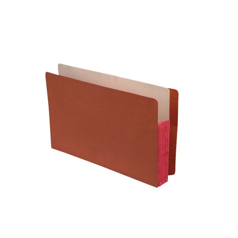 Economy Full END TAB Expansion Pockets, Dusty Rose Tyvek Gussets, Legal Size, 3-1/2" Expansion (Carton of 100)
