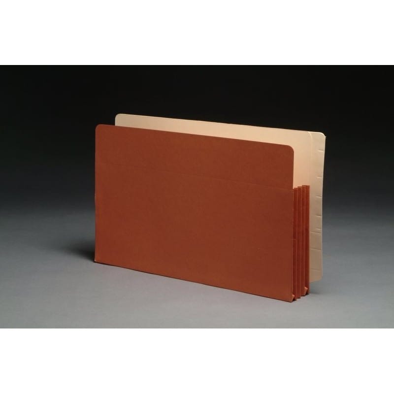 Premium Full END TAB Expansion Pockets, Paper Gussets, Legal Size, 3-1/2" Expansion (Carton of 100)