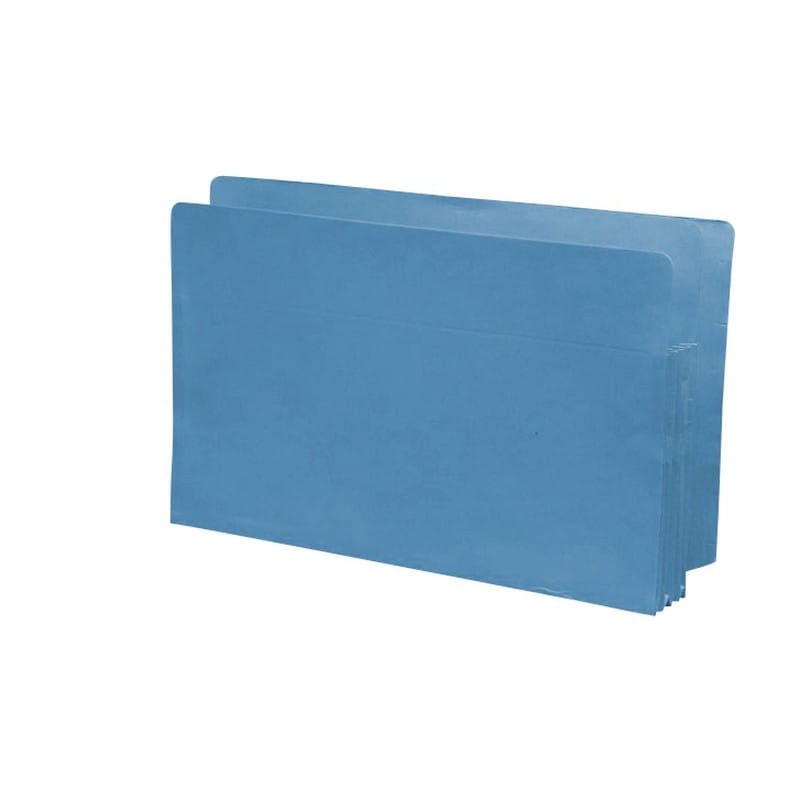 Dark Blue Full END TAB Expansion Pockets, Tyvek Gussets, Legal Size, 5-1/4" Expansion (Carton of 100) - Image 2