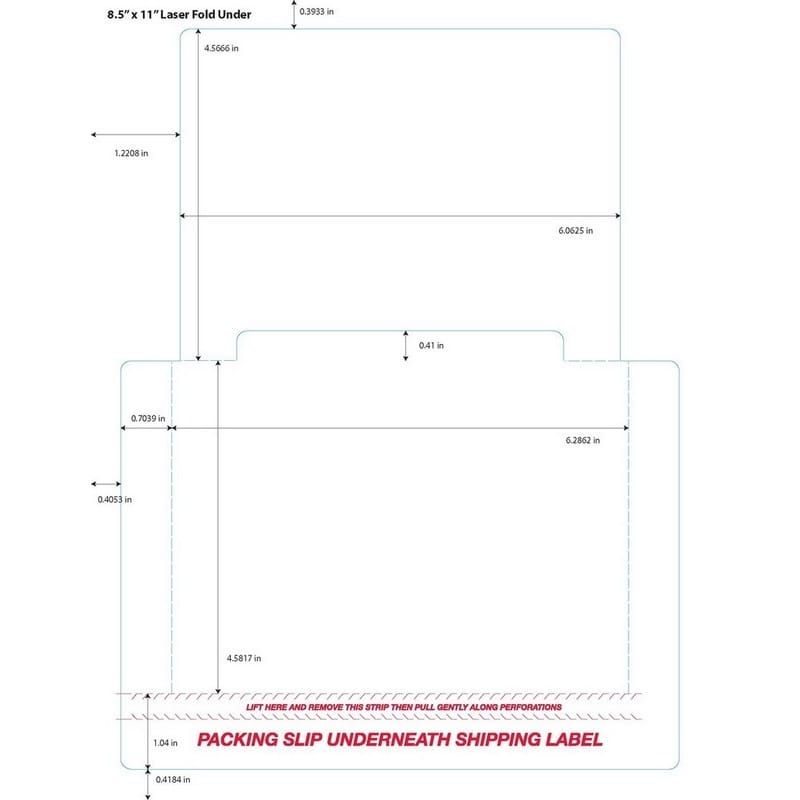 8-1/2" x 11" (8.5" x 11") Fold Under Pattern Cutsheet (Carton of 1000) - Image 3