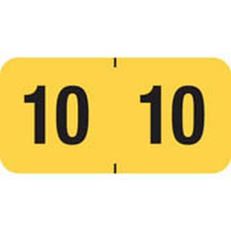PMA Compatible Yearband Labels, Fluorescent Yellow, 1-1/2" X 3/4" - 500 per Roll