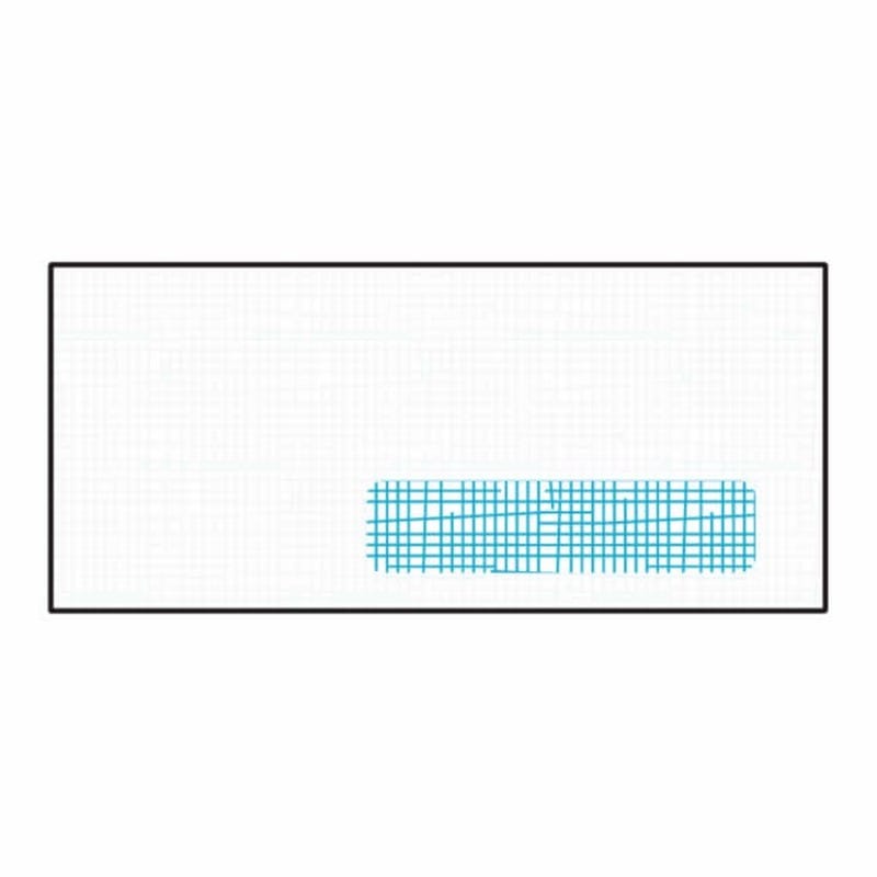 #10 Flip-Stik Poly Window Envelopes, 4-1/8" x 9-1/2", 24#, Blue Inside Tint and Pres-Stik, White (Box of 500)