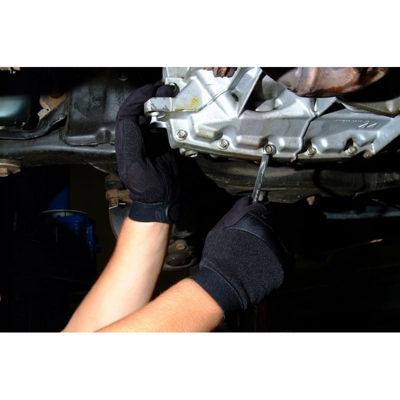 2XL, Black Stretch Nylon Backed Gloves, Vibration Absorbing Palm (1 Pair) - Image 6
