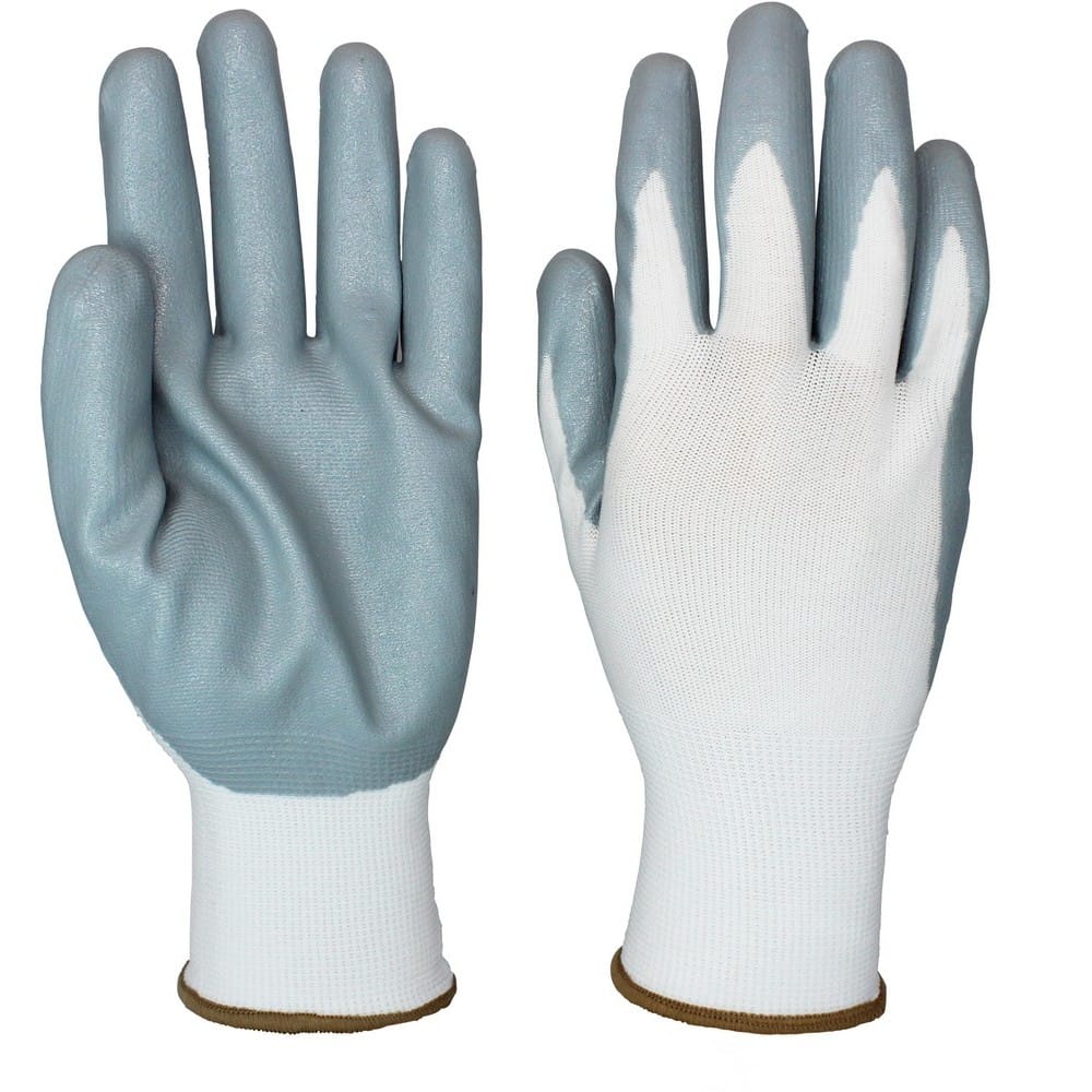 Medium, Nylon Glove, Dipped In Gray Nitrle Foam (6 Dozen Per Case) - Image 5
