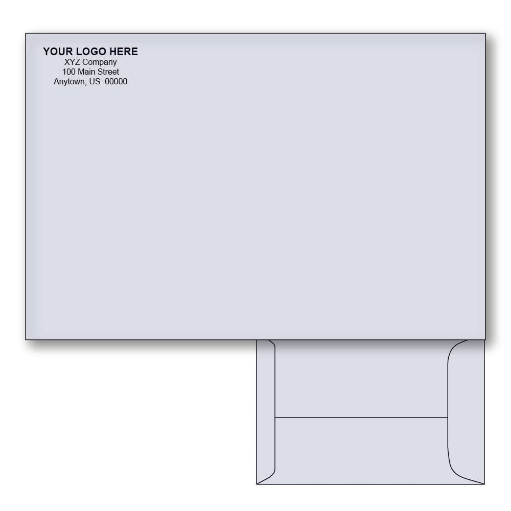 Custom Printed 6" x 9" Catalog Envelopes, Gray Wove, 28 lb, Standard Flap (Box of 500) - Image 2