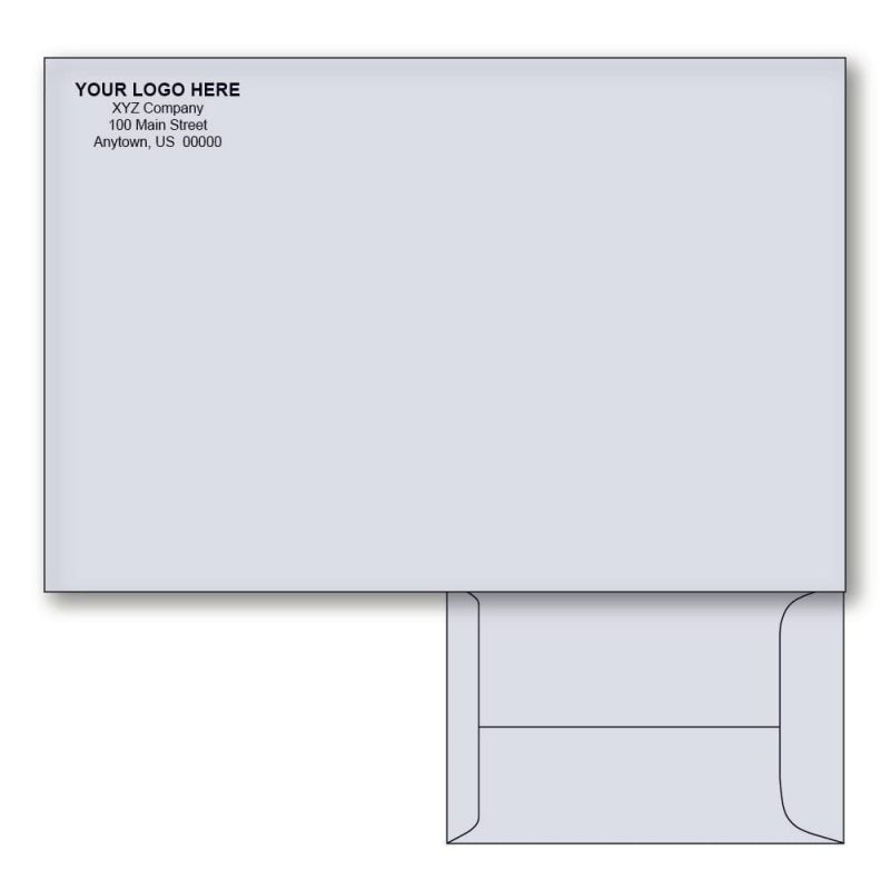 Custom Printed 6" x 9" Catalog Envelopes, Gray Wove, 28 lb, Standard Flap (Box of 500)