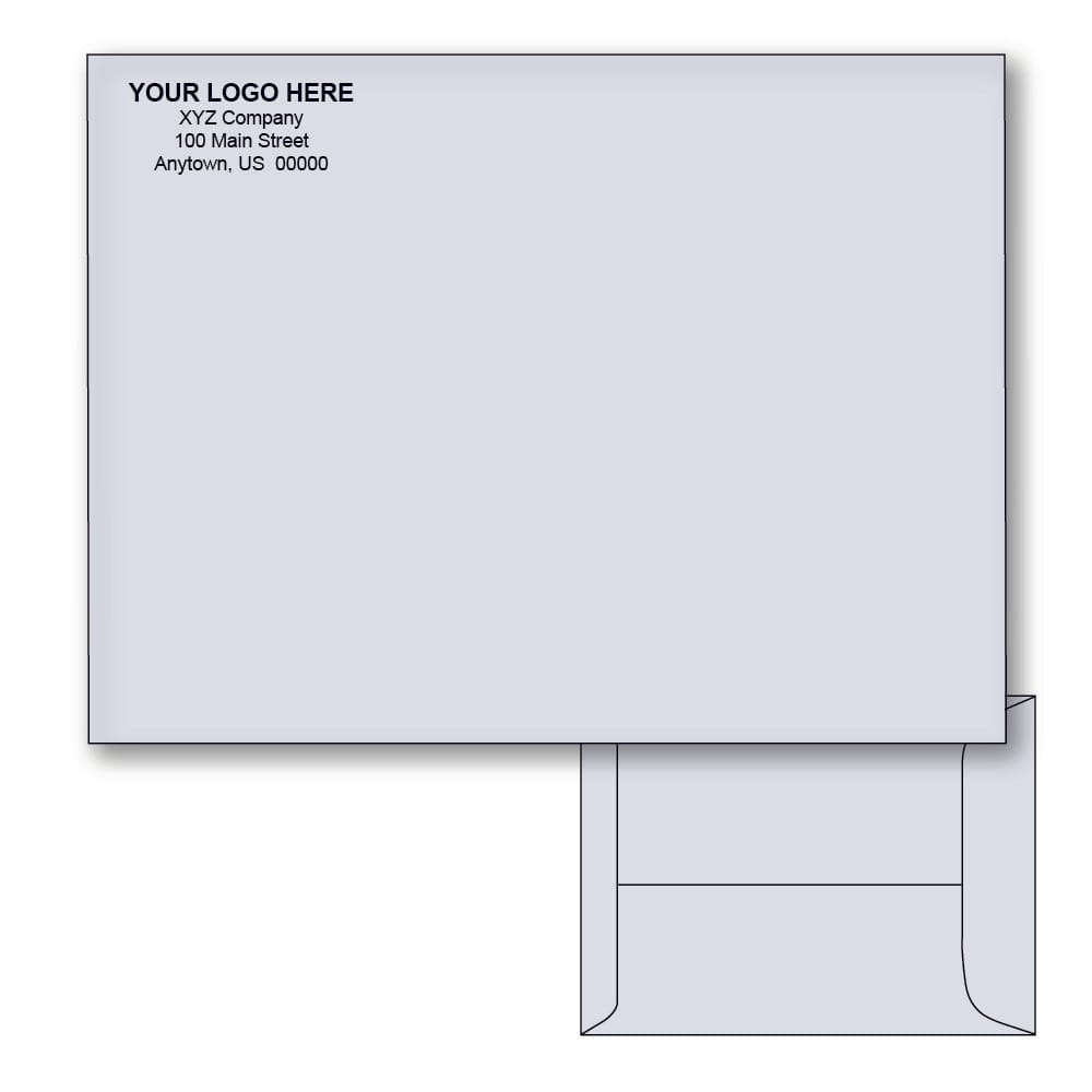 Custom Printed 9" x 12" Catalog Envelopes, Gray Wove, 28 lb, Standard Flap (Box of 500) - Image 2