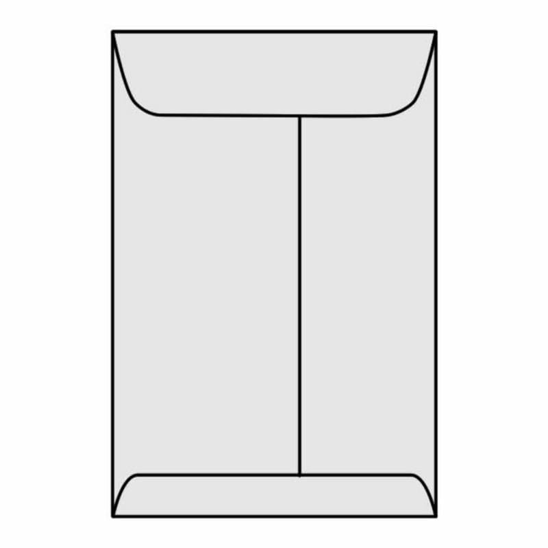 Open End Catalog Envelopes, 6-1/2" x 9-1/2", 28#, Gray Kraft, Center Seam (Box of 500)