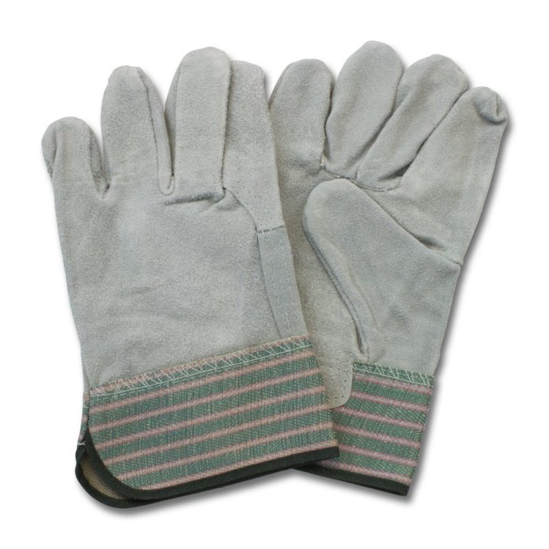 Full Leather Back Glove, 2-1/2" Rubberized Safety Cuff (1 Dozen)