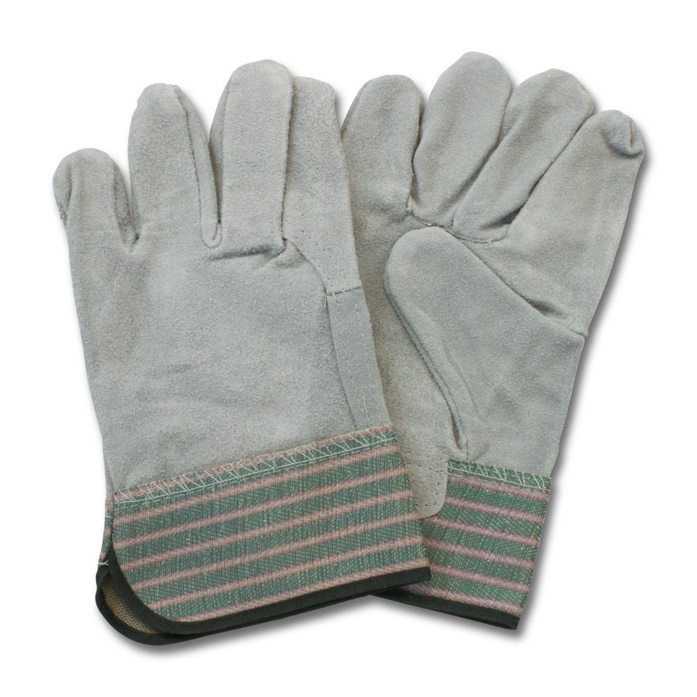 Full Leather Back Glove, 2-1/2" Rubberized Safety Cuff (1 Dozen)