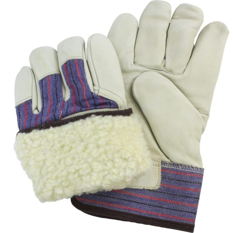 XL, Cow Grain Leather White Fleece Lined, Keystone Thumb (10 Dozen Per Case)