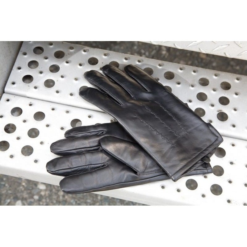 Small, Black, Soft Sheep Grain Leather Gloves, 40 Gram Thinsulate (1 Pair) - Image 3