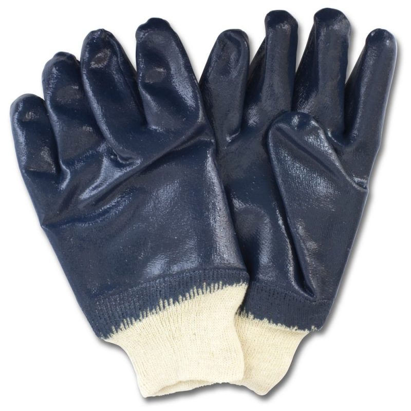 Nitrile dipped Fully Coated Nitrile, Knitwrist 12 Dozen Per Case