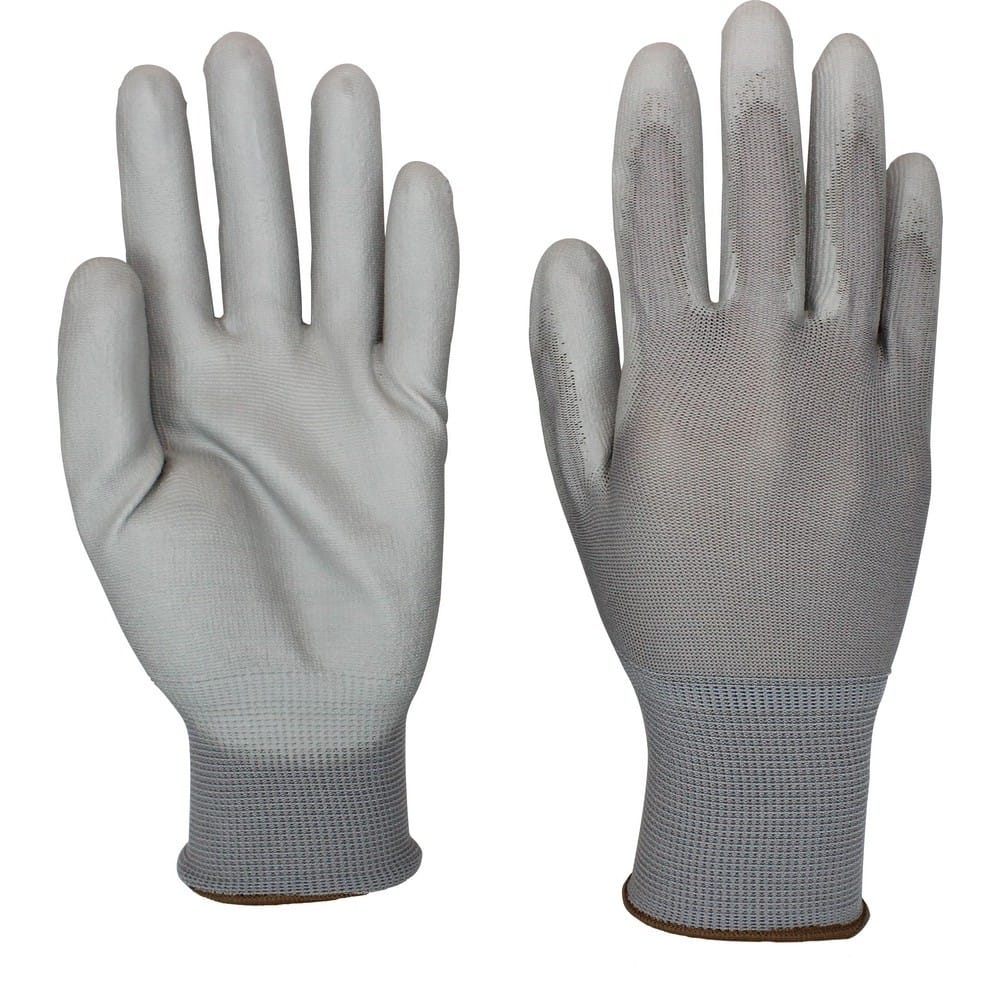 Medium, Gray Nylon Glove w/Gray Polyurethane Coating (6 Dozen Per Case)