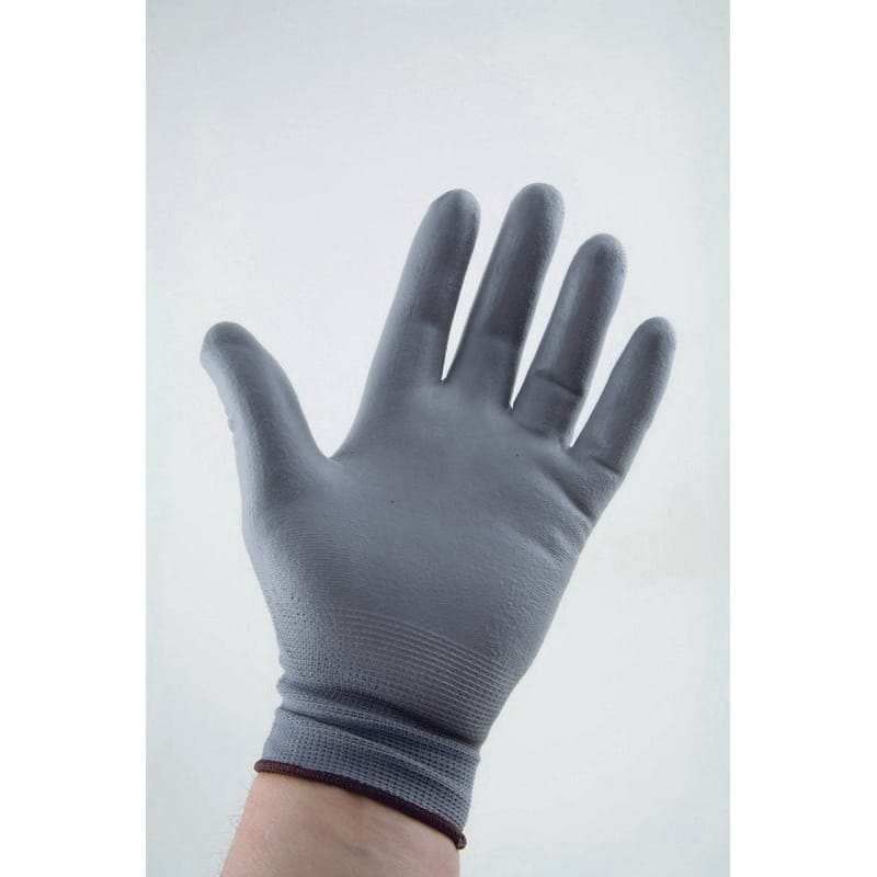 Extra Small, Gray Nylon Glove w/Gray Polyurethane Coating (6 Dozen Per Case) - Image 2