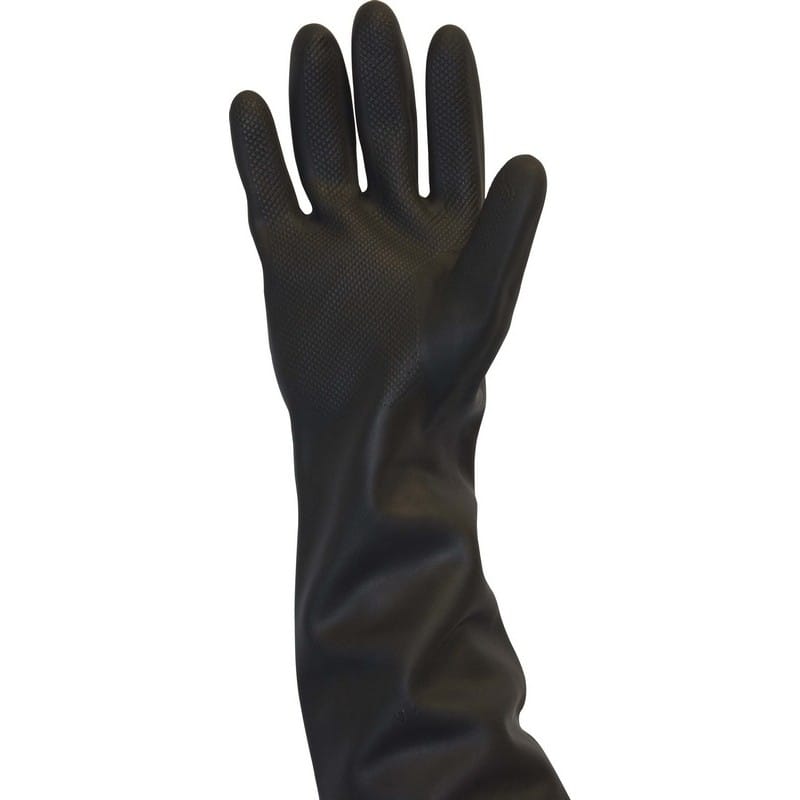 XL, Black 16" 40 Mil Chemical Resistant Pot Scrubbing Gloves (6 Dozen Per Case)