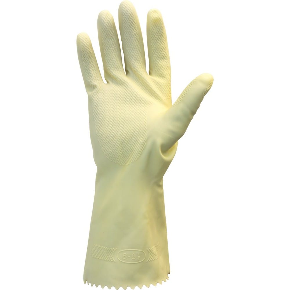 Small, 18 Mil, Amber, Unlined Latex Canner Gloves (1 Dozen)