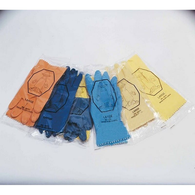 Small, 18 Mil Blue, Unlined Latex Canner Gloves (1 Dozen) - Image 2