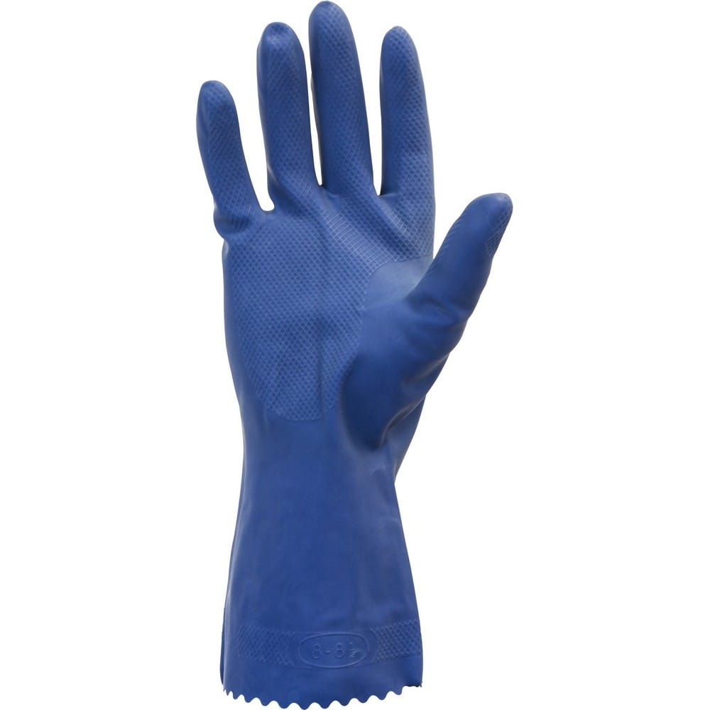 Large, 18 Mil, Blue, Unlined Latex Canner Glove (1 Dozen)