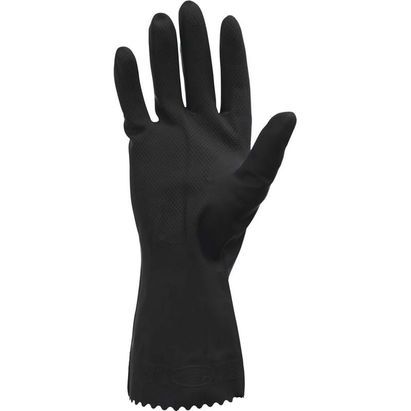 Medium, Black, 28 Mil, Latex Blend Gloves (1 Dozen)