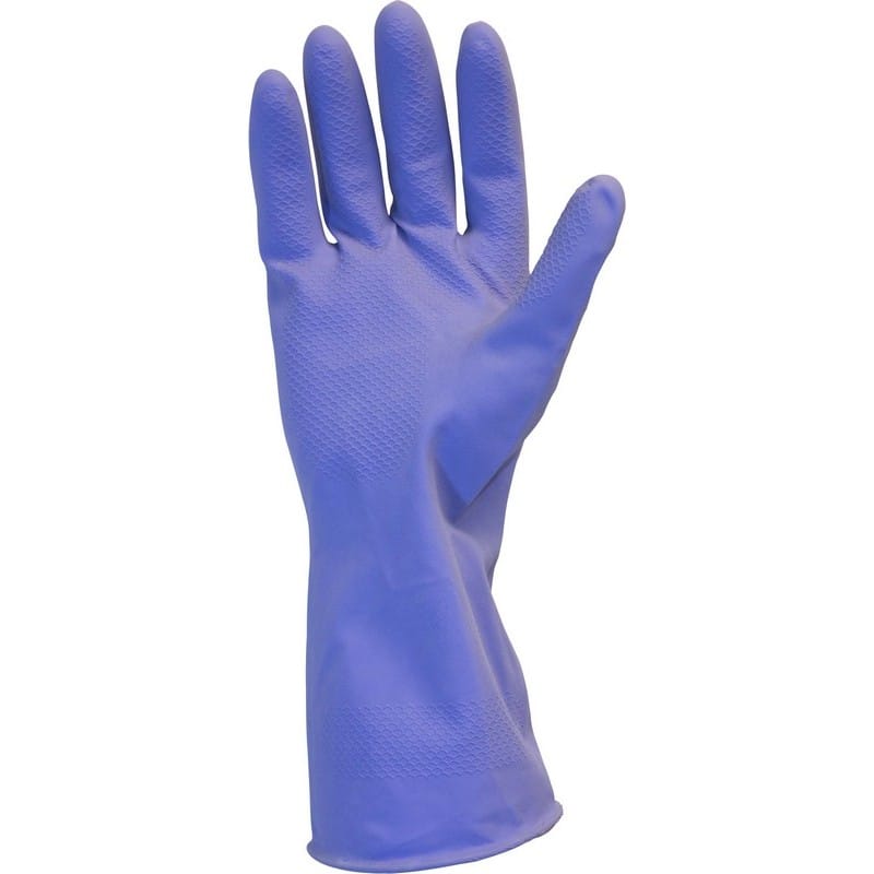 Medium, 18 Mil Purple, Flock Lined Latex Gloves (1 Dozen)