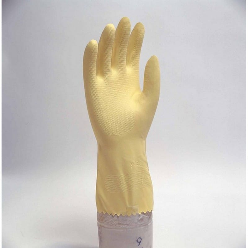 XL, Blue, 20 Mil, Flock Lined Latex Gloves, (1 Dozen) - Image 3