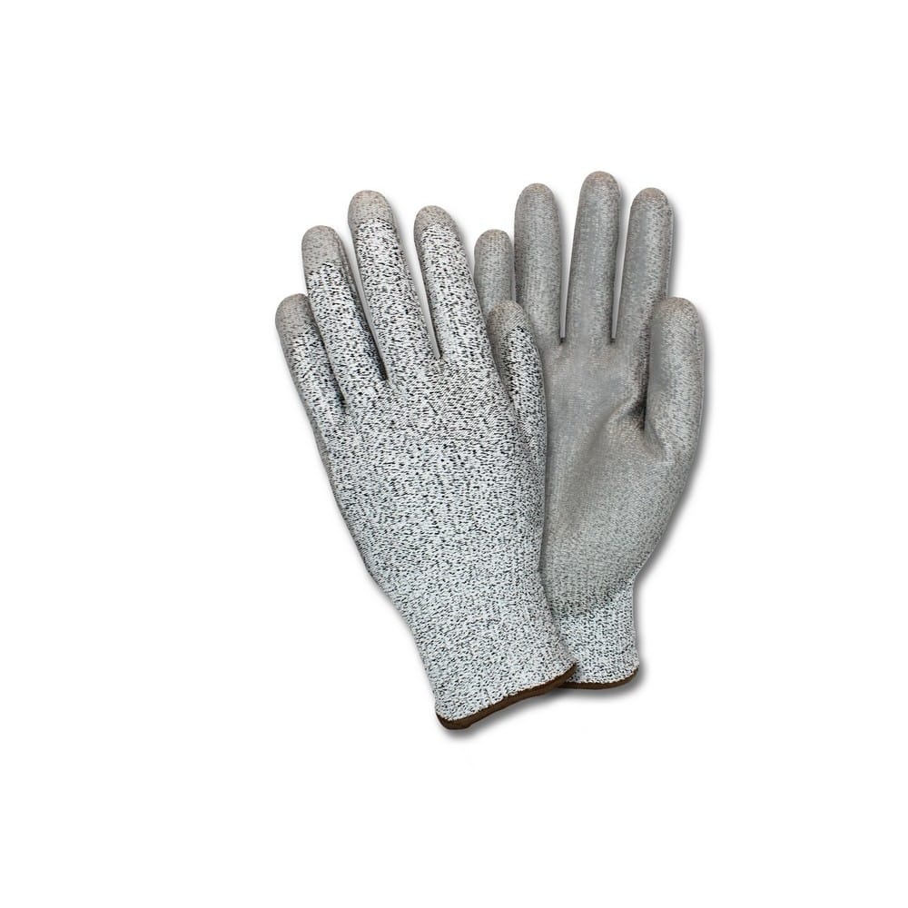 XL, Gray Polyurethane Coated Cut-Resistant HPPE" Knit, Cut Level 3, Sold by the Pair (6 Dozen per Case) - Image 2