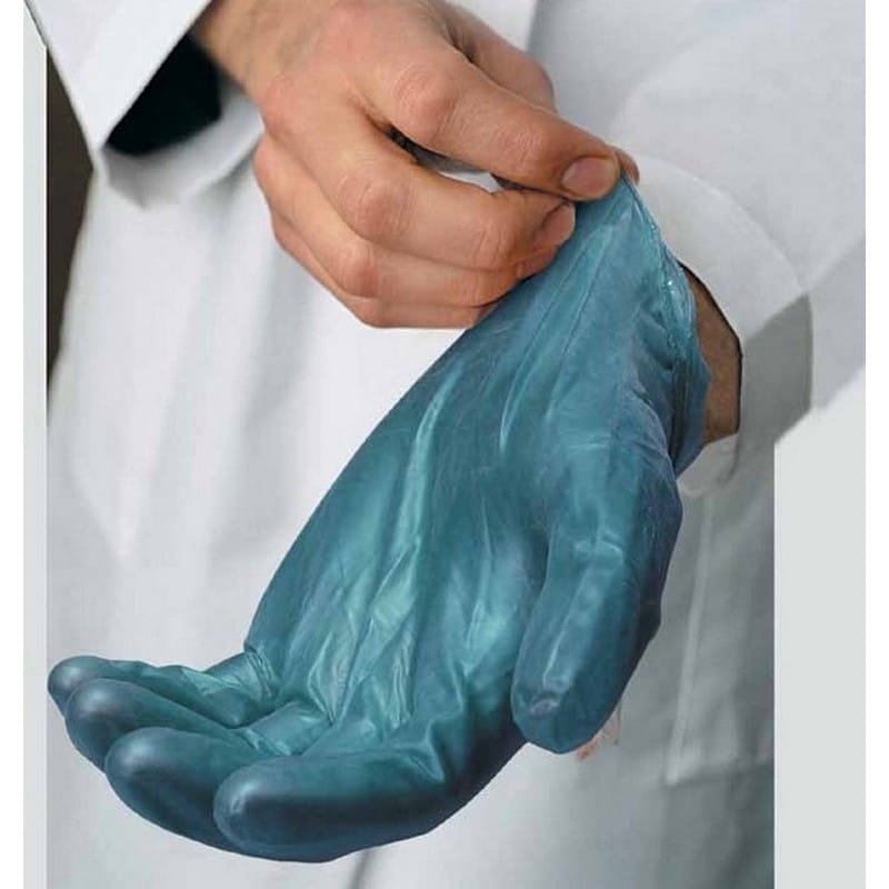 Medium, 6.5 Mil Powdered Green Vinyl Gloves, Non-Medical (100 Per Box, 4 Box Per Case) - Image 2