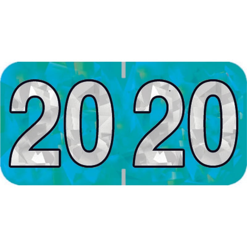 PMA Compatible "20" Yearband Labels, 1-1/2" X 3/4" - 500 per Roll