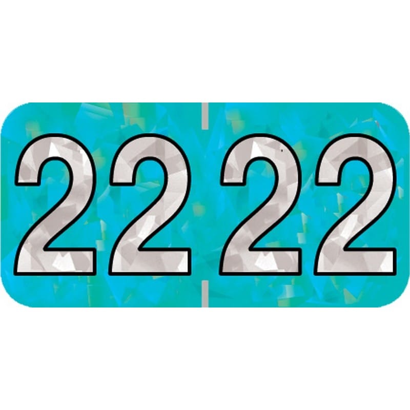 PMA Compatible "22" Yearband Labels, 1-1/2" X 3/4" - 500 per Roll