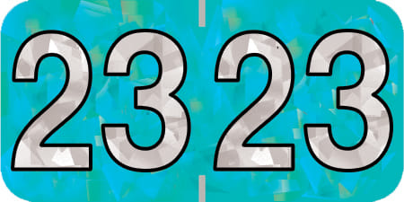 PMA Compatible "23" Yearband Labels, 1-1/2" X 3/4" - 500 per Roll