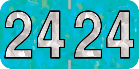 PMA Compatible "24" Yearband Labels, 1-1/2" X 3/4" - 500 per Roll