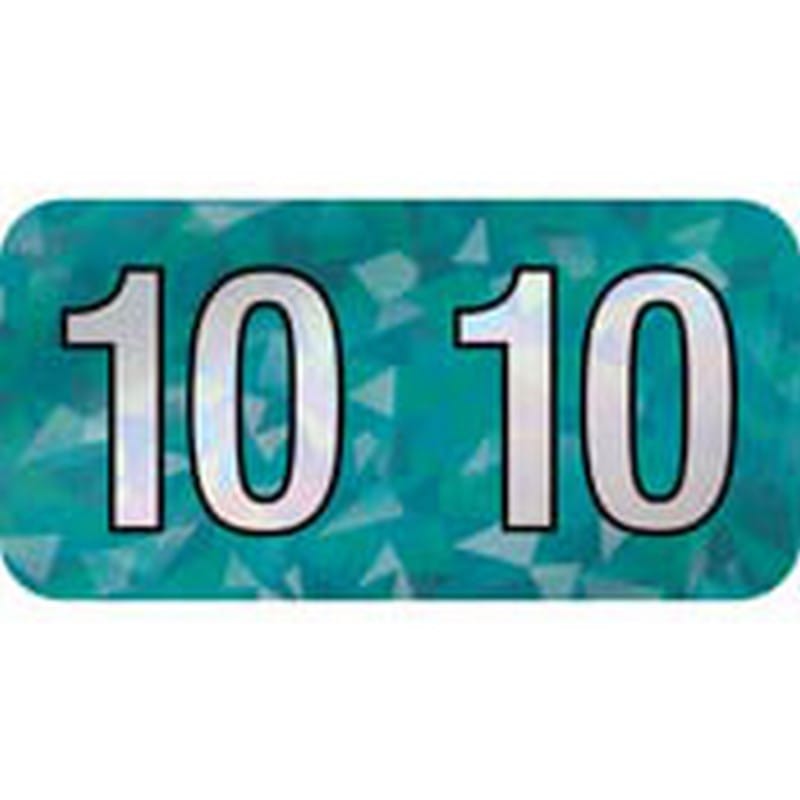 PMA Compatible Yearband Labels,Holographic colors, 1-1/2" X 3/4" - 500 per Roll