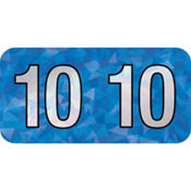 PMA Compatible Yearband Labels, Holographic colors, 1-1/2" X 3/4" - 500 per Roll