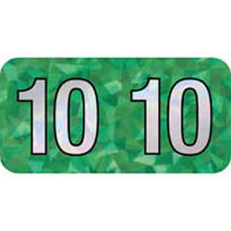 PMA Compatible Yearband Labels, Holographic colors, 1-1/2" X 3/4" - 500 per Roll