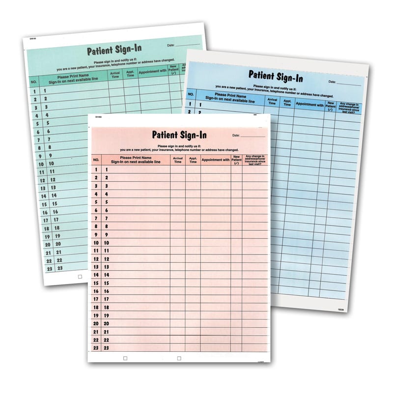 Patient Sign-In Sheets