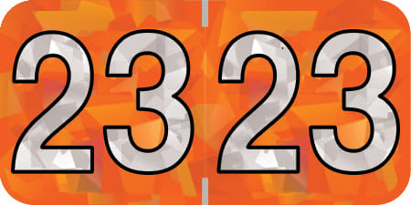 PMA Compatible "23" Yearband Labels, 1-1/2" X 3/4" - 500 per Roll