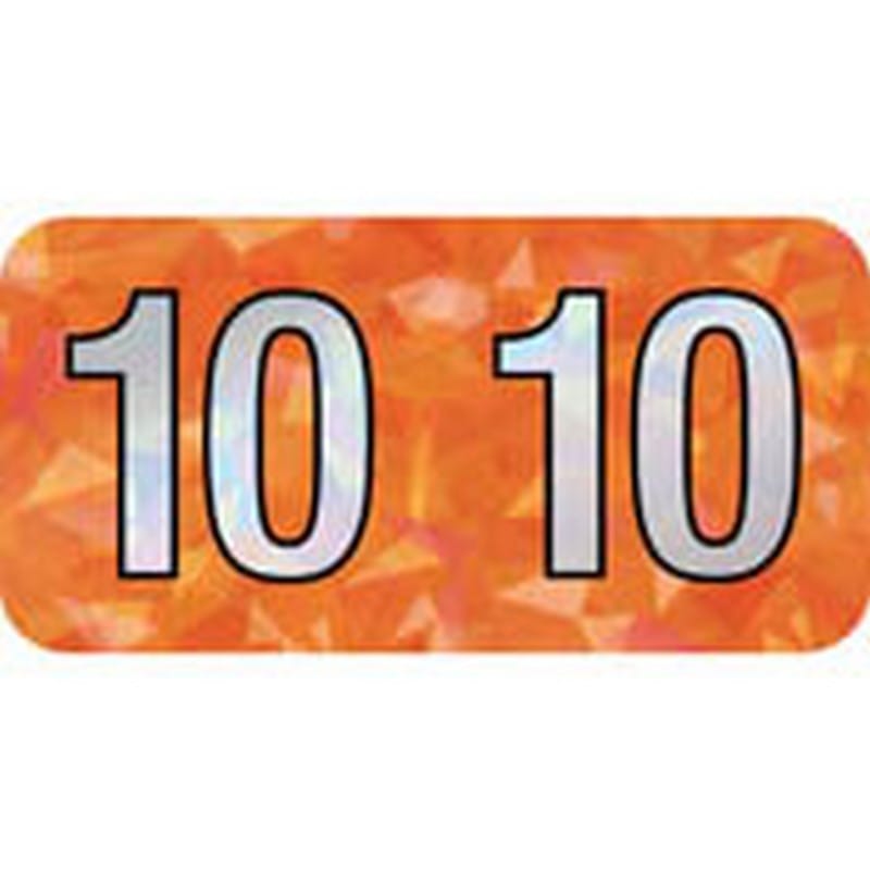 PMA Compatible Yearband Labels, Holographic colors, 1-1/2" X 3/4" - 500 per Roll