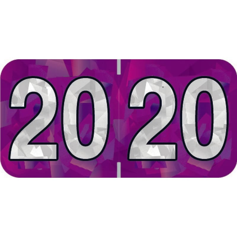 PMA Compatible "20" Yearband Labels, 1-1/2" X 3/4" - 500 per Roll