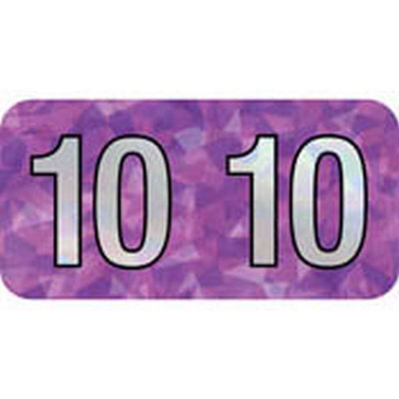 PMA Compatible Yearband Labels, Holographic colors, 1-1/2" X 3/4" - 500 per Roll