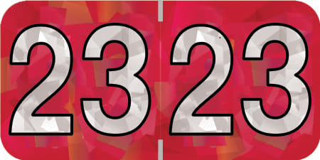 PMA Compatible "23" Yearband Labels, 1-1/2" X 3/4" - 500 per Roll