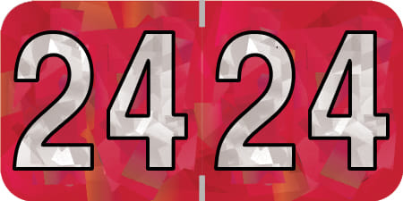 PMA Compatible "24" Yearband Labels, 1-1/2" X 3/4" - 500 per Roll