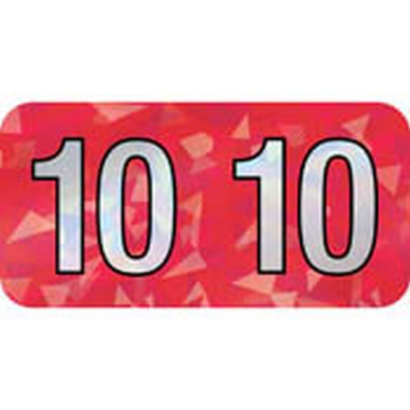 PMA Compatible Yearband Labels, Holographic colors, 1-1/2" X 3/4" - 500 per Roll
