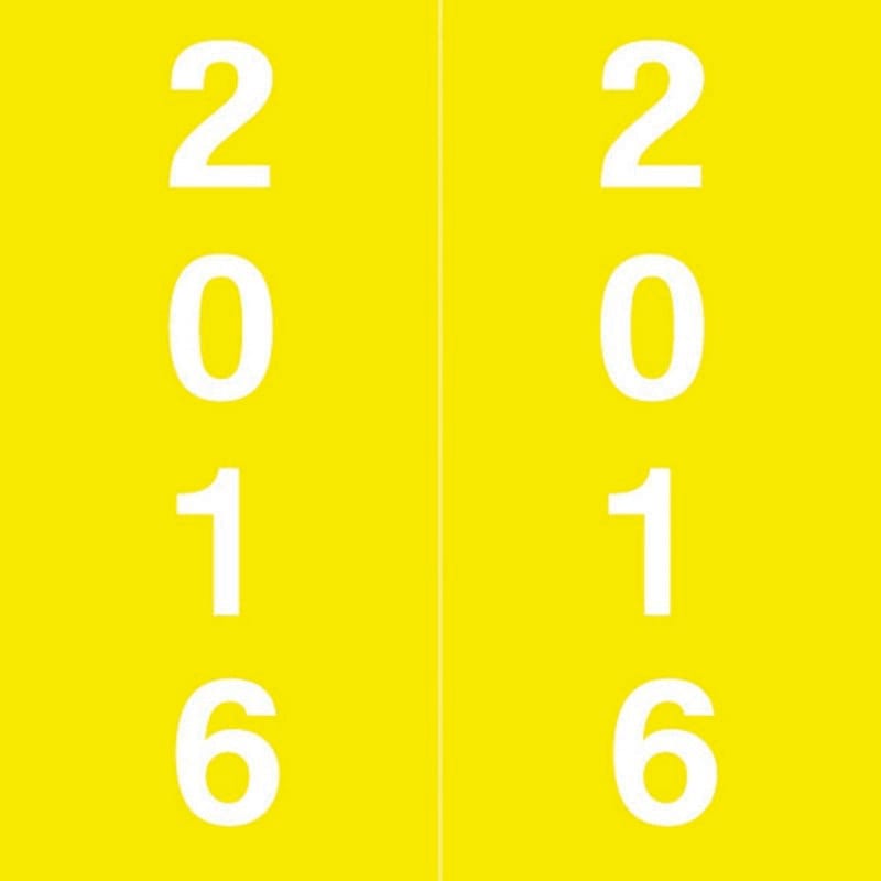 IFC CL7100 Compatible Yearband Labels, Laminated stock, 1-7/8" x 1-7/8" - 500 per Roll